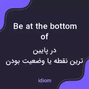 معنی be at the bottom of به فارسی