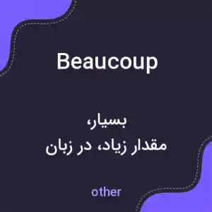 معنی beaucoup به فارسی معنی beaucoup به فارسی