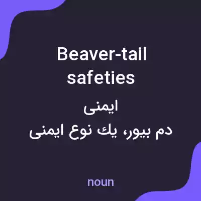 معنی beaver-tail safeties به فارسی معنی beaver-tail safeties به فارسی