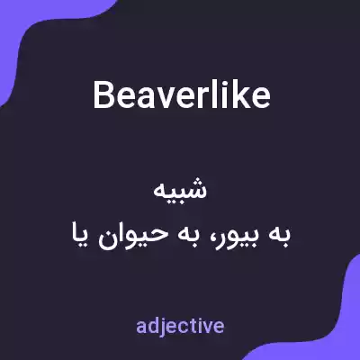 معنی beaverlike به فارسی معنی beaverlike به فارسی
