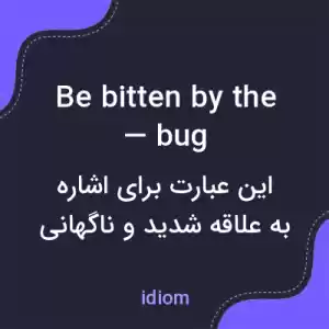 معنی be bitten by the — bug به فارسی معنی be bitten by the — bug به فارسی