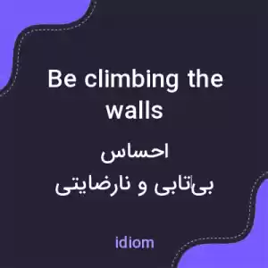 معنی be climbing the walls به فارسی معنی be climbing the walls به فارسی