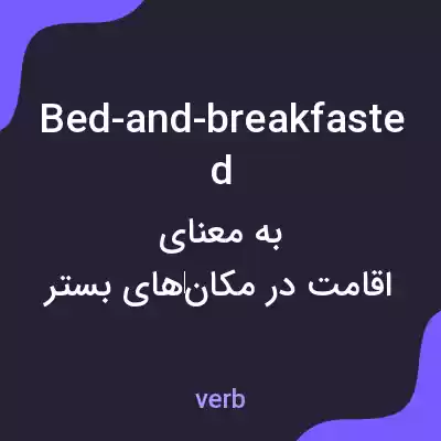 معنی bed-and-breakfasted به فارسی معنی bed-and-breakfasted به فارسی