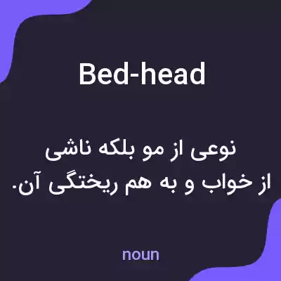 معنی bed-head به فارسی معنی bed-head به فارسی