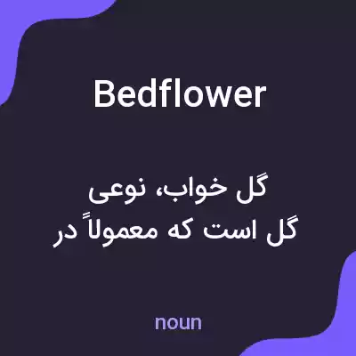 معنی bedflower به فارسی معنی bedflower به فارسی