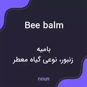 معنی bee balm به فارسی معنی bee balm به فارسی