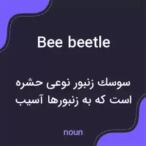 معنی bee beetle به فارسی معنی bee beetle به فارسی