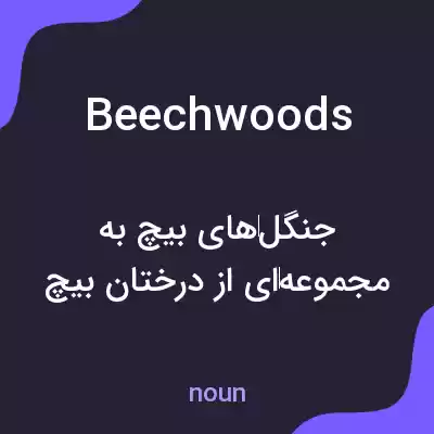 معنی beechwoods به فارسی معنی beechwoods به فارسی