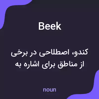 معنی beek به فارسی معنی beek به فارسی