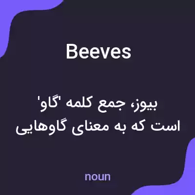 معنی beeves به فارسی معنی beeves به فارسی