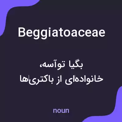 معنی beggiatoaceae به فارسی معنی beggiatoaceae به فارسی