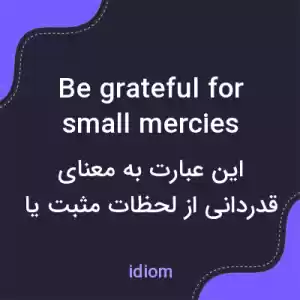 معنی be grateful for small mercies به فارسی معنی be grateful for small mercies به فارسی