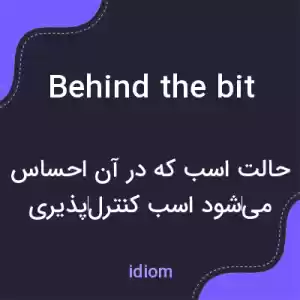 معنی behind the bit به فارسی معنی behind the bit به فارسی