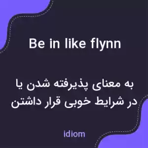 معنی be in like flynn به فارسی معنی be in like flynn به فارسی