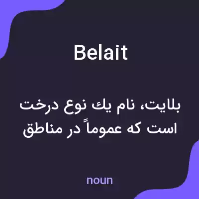 معنی belait به فارسی معنی belait به فارسی