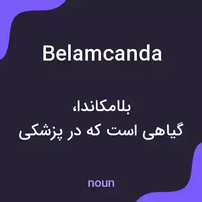 معنی belamcanda به فارسی معنی belamcanda به فارسی