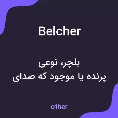 معنی belcher به فارسی معنی belcher به فارسی