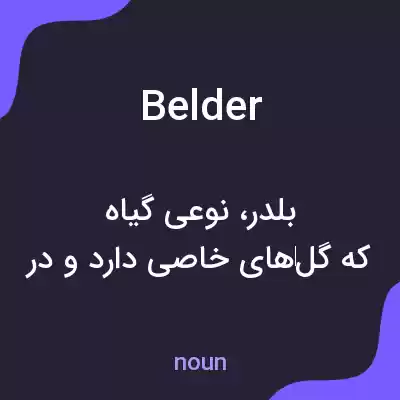 معنی belder به فارسی معنی belder به فارسی