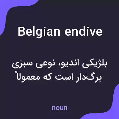 معنی belgian endive به فارسی معنی belgian endive به فارسی