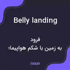معنی belly landing به فارسی معنی belly landing به فارسی