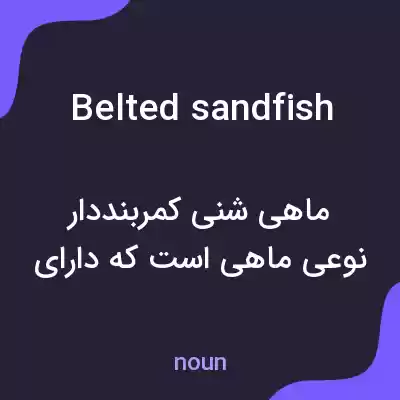 معنی belted sandfish به فارسی معنی belted sandfish به فارسی