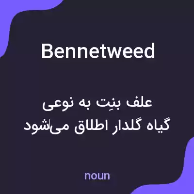 معنی bennetweed به فارسی معنی bennetweed به فارسی