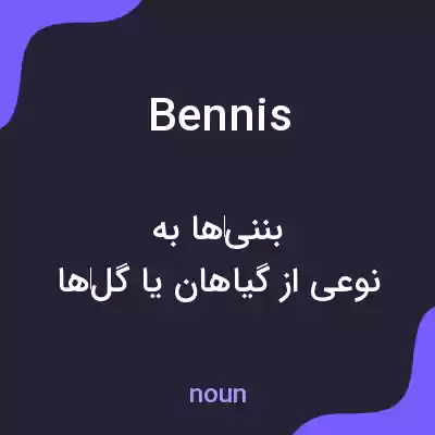 معنی bennis به فارسی معنی bennis به فارسی