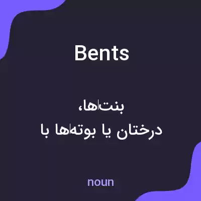 معنی bents به فارسی