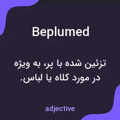 معنی beplumed به فارسی معنی beplumed به فارسی