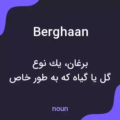 معنی berghaan به فارسی معنی berghaan به فارسی