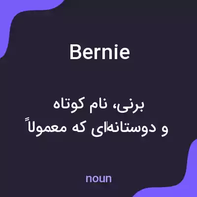 معنی bernie به فارسی معنی bernie به فارسی