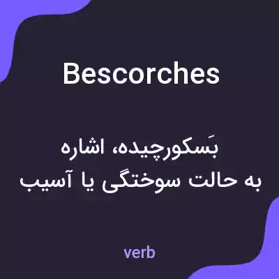 معنی bescorches به فارسی معنی bescorches به فارسی