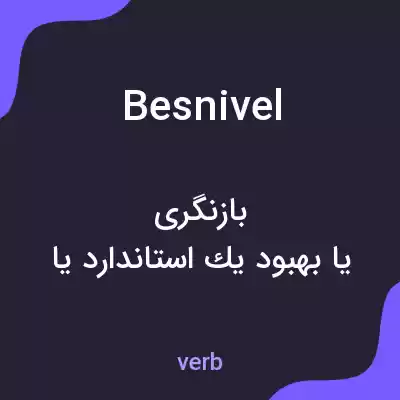 معنی besnivel به فارسی معنی besnivel به فارسی