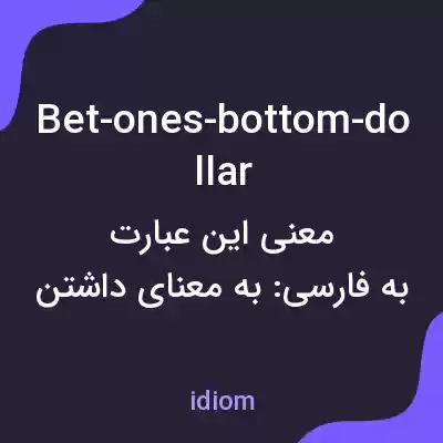 معنی bet-ones-bottom-dollar به فارسی معنی bet-ones-bottom-dollar به فارسی