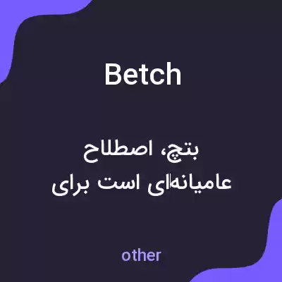 معنی betch به فارسی معنی betch به فارسی