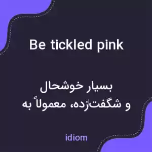 معنی be tickled pink به فارسی معنی be tickled pink به فارسی