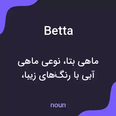معنی betta به فارسی معنی betta به فارسی