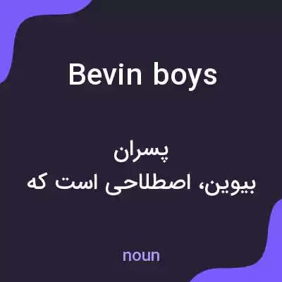 معنی bevin boys به فارسی معنی bevin boys به فارسی
