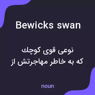 معنی bewicks swan به فارسی معنی bewicks swan به فارسی