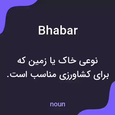 معنی bhabar به فارسی معنی bhabar به فارسی