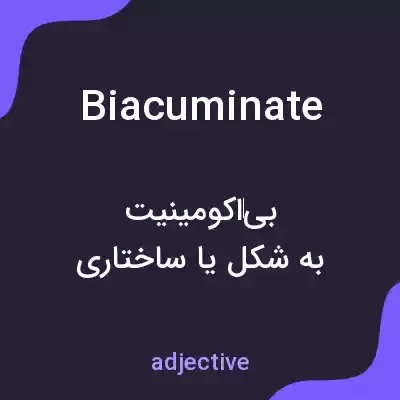 معنی biacuminate به فارسی معنی biacuminate به فارسی