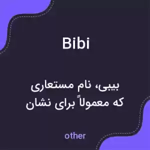 معنی bibi به فارسی معنی bibi به فارسی