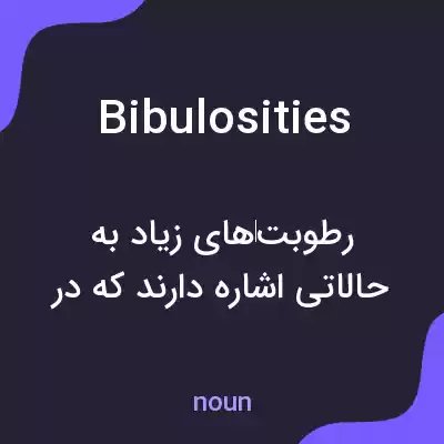 معنی bibulosities به فارسی معنی bibulosities به فارسی