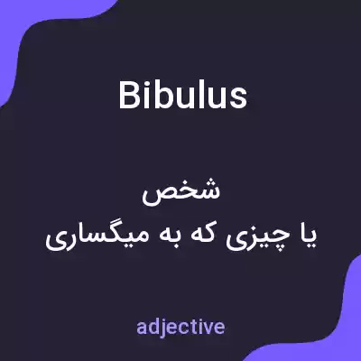 معنی bibulus به فارسی معنی bibulus به فارسی