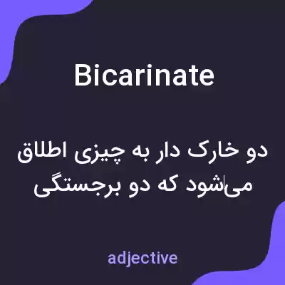 معنی bicarinate به فارسی معنی bicarinate به فارسی