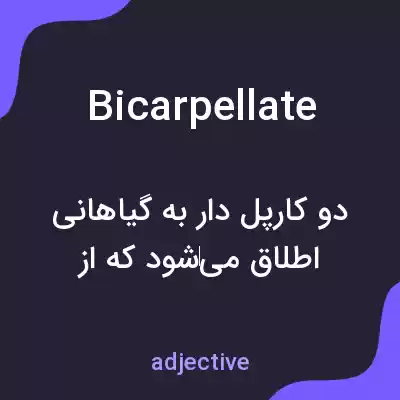 معنی bicarpellate به فارسی معنی bicarpellate به فارسی