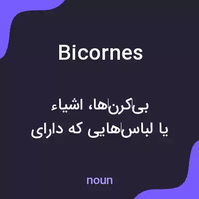 معنی bicornes به فارسی معنی bicornes به فارسی