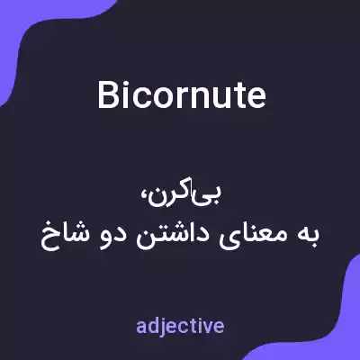 معنی bicornute به فارسی معنی bicornute به فارسی
