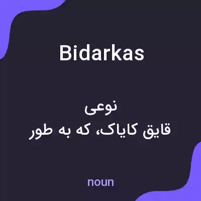 معنی bidarkas به فارسی