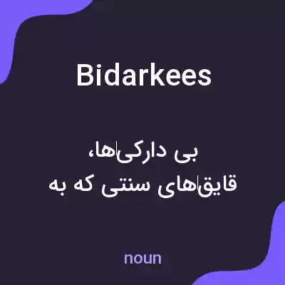 معنی bidarkees به فارسی معنی bidarkees به فارسی